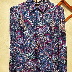 Talbots Multicolored Paisley Tunic